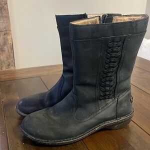 Ugg Black Leather Boots 9